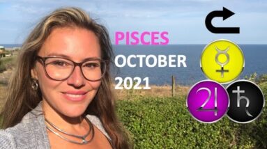 PISCES October 2021. GOOD NEWS! Saturn, Jupiter & Mercury Direct, 6 AREAS of Your Life IMPROVE a LOT