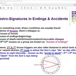 Astro-Signatures of Endings & Accidents.
